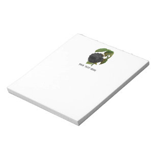 Vintage gotische schwarze Rose Personalisiert Notizblock