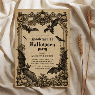 Vintage-Gotische-spookvergnügliche Halloween-Party Einladung
