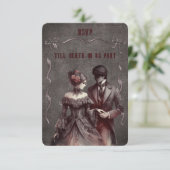 Vintage gotische UAWG RSVP Karte (Stehend Vorderseite)