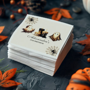 Vintage-Gotischer Grusel-Halloween 2. Geburtstag Serviette