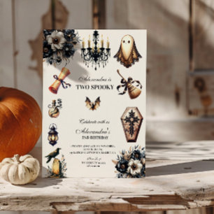 Vintage-Gotischer Gruseliger 2. Geburtstag Hallowe Einladung