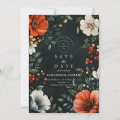Vintage-Gotischer Herbst Save The Date (Vorderseite)