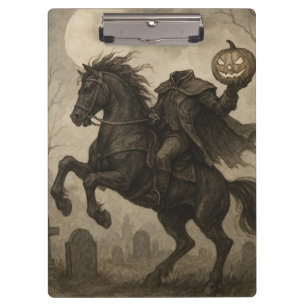 Vintage/Gotischer Kopfjäger Halloween/Herbst Klemmbrett