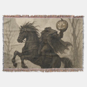 Vintage/Gotischer Kopfloser Reiter Halloween/Herbs Decke