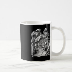 Vintage-Gotischer-Skelett-Stich Memento Mori Hallo Kaffeetasse