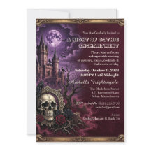 Vintage-Gotischer-Skull-Spook-Schloss-Vollmondnach