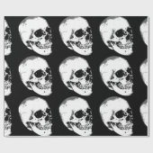 Vintage-Gotischer Totenkopf Geschenkpapier (Flach)