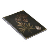 Vintage-gotisches botanisches Wappenmonogramm Notizblock (Rechte Seite)