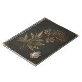 Vintage-gotisches botanisches Wappenmonogramm Notizblock (Linke Seite)