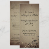 Vintage-Gotisches-Haus-Hochzeitsprogramm Programm (Vorne/Hinten)