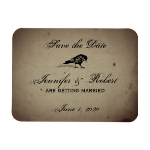 Vintage-Gotisches-Haus Save-the-Date Magnet