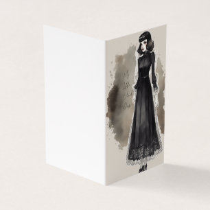 Vintage-gotisches Kleines Schwarzes Kleid Charm LB