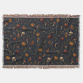 Vintage-Gotisches-Samhain-Dunkles-Botanisches-Must Decke (Vorderseite)