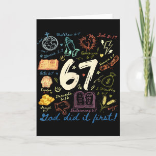 Vintage Gott hat es zuerst gemacht 67 Six Seven Me Karte