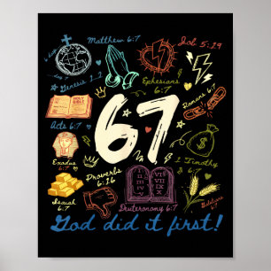 Vintage Gott hat es zuerst gemacht 67 Six Seven Me Poster