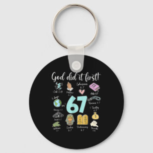 Vintage Gott hat es zuerst gemacht 67 Six Seven Me Schlüsselanhänger