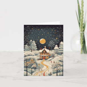 Vintage Gouache Styled Winter Zuhause Blank
