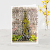 Vintage Grabkarte Karte (Gelbe Blume)