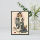 Vintage Graduation, Congratulations Graduates! Postkarte (Stehend Vorderseite)