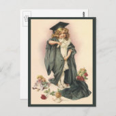 Vintage Graduation, Congratulations Graduates! Postkarte (Vorne/Hinten)