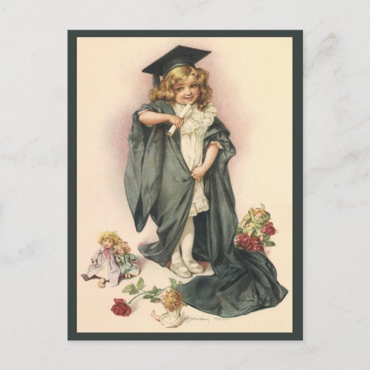 Vintage Graduation, Congratulations Graduates! Postkarte (Vorderseite)
