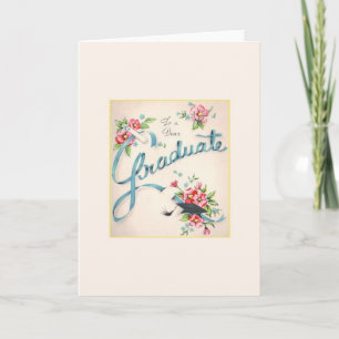 Vintage Graduation Greeting Card Karte