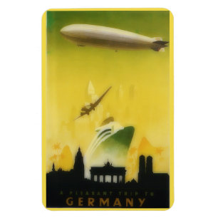 Vintage Graf Zeppelin Reiseposter Nr. 2 Magnet