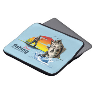 Vintage Grafik Bassangeln [Männlich] 33cm Laptopschutzhülle