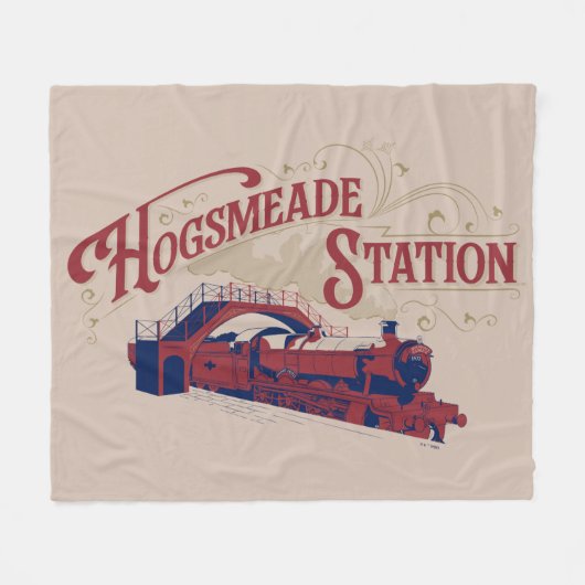VINTAGE Grafik der HOGSMEADE-Station Fleecedecke (Vorderseite (Horizontal))