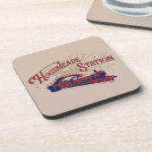 VINTAGE Grafik der HOGSMEADE-Station Getränkeuntersetzer (Linke Seite)
