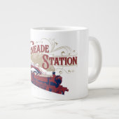 VINTAGE Grafik der HOGSMEADE-Station Jumbo-Tasse (Vorderseite Rechts)