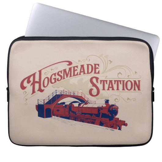 VINTAGE Grafik der HOGSMEADE-Station Laptopschutzhülle (Vorderseite)