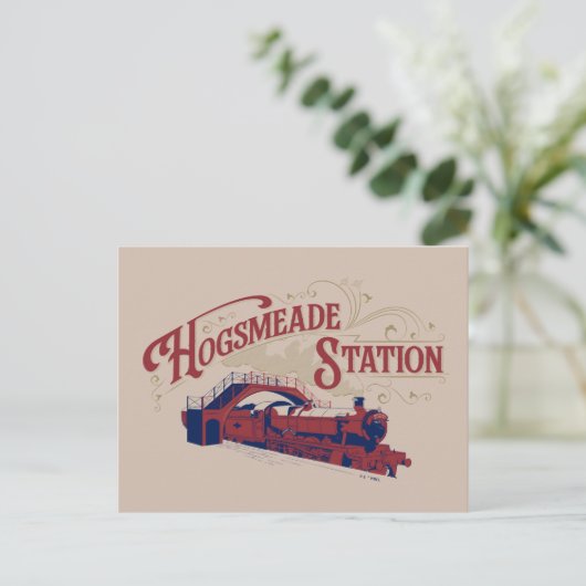 VINTAGE Grafik der HOGSMEADE-Station Postkarte (Stehend Vorderseite)