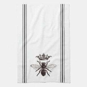 Vintage Grafik Queen Bee Geschirrtuch