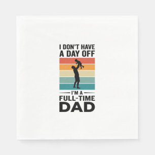 Vintage-Grafik-T-Shirt-Design für Vollzeit-Väter_1 Serviette