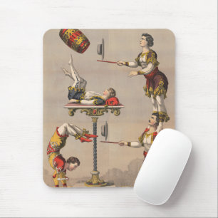 Vintage-Grafikdruck eines akrobatischen Akts. Mousepad