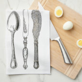 Vintage Grafikkartentechnik Geschirrtuch (Viertel Falte)