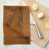 Vintage, grafisch geschredderte, geblasene Hartkäs Geschirrtuch (Viertel Falte)