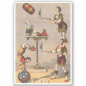 Vintage grafische Darstellung eines Akrobatischen Aufkleber (Vorderseite)