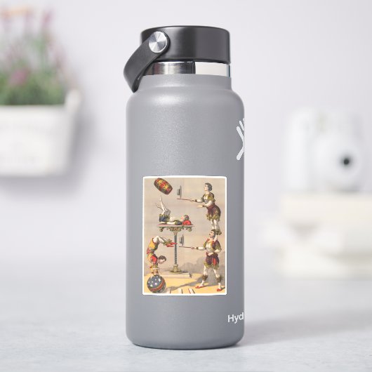 Vintage grafische Darstellung eines Akrobatischen Aufkleber (HydroFlask)