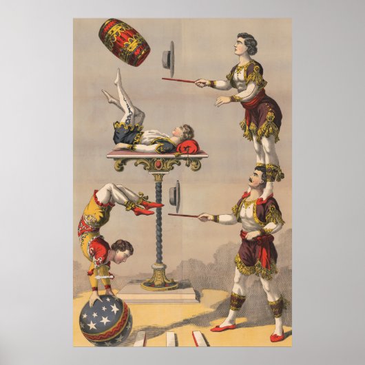 Vintage grafische Darstellung eines Akrobatischen  Poster (Vorne)