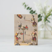 Vintage grafische Darstellung eines Akrobatischen  Postkarte (Stehend Vorderseite)