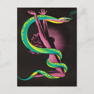 Vintage grafische Postkarte