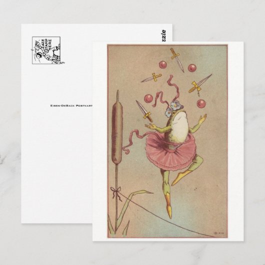 Vintage grafische Postkarte (Vorne/Hinten)