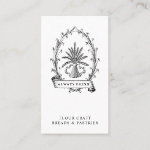Vintage Grain Sack Brot Bakery Business Card Visitenkarte
