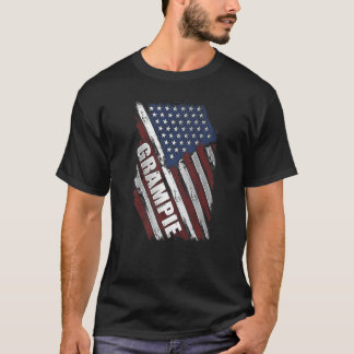 Vintage Grampie American Flag 4. Juli Grandpa Vate T-Shirt