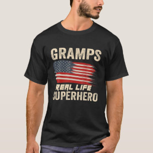 Vintage Gramps echter Superheld Großvater US-Flagg T-Shirt