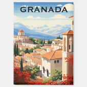 Vintage Granada Alhambra Spanien Reise Magnet (Vorderseite)