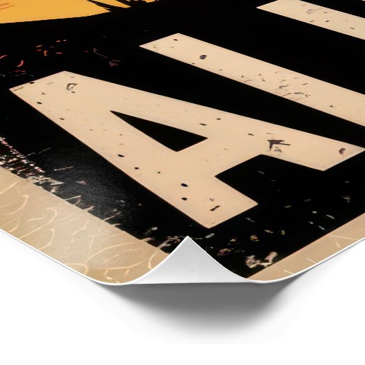 Vintage Granada Alhambra Travel Poster - Sunset (Ecke)