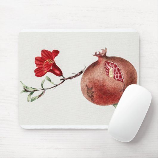 Vintage Granatapfeldarstellung Mousepad (Mit Mouse)